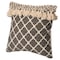 Deerlux 16" Handwoven Cotton Throw Pillow Cover with Ogee Pattern and Tasseled Top, Charcoal QI004313.CH - alternate 1